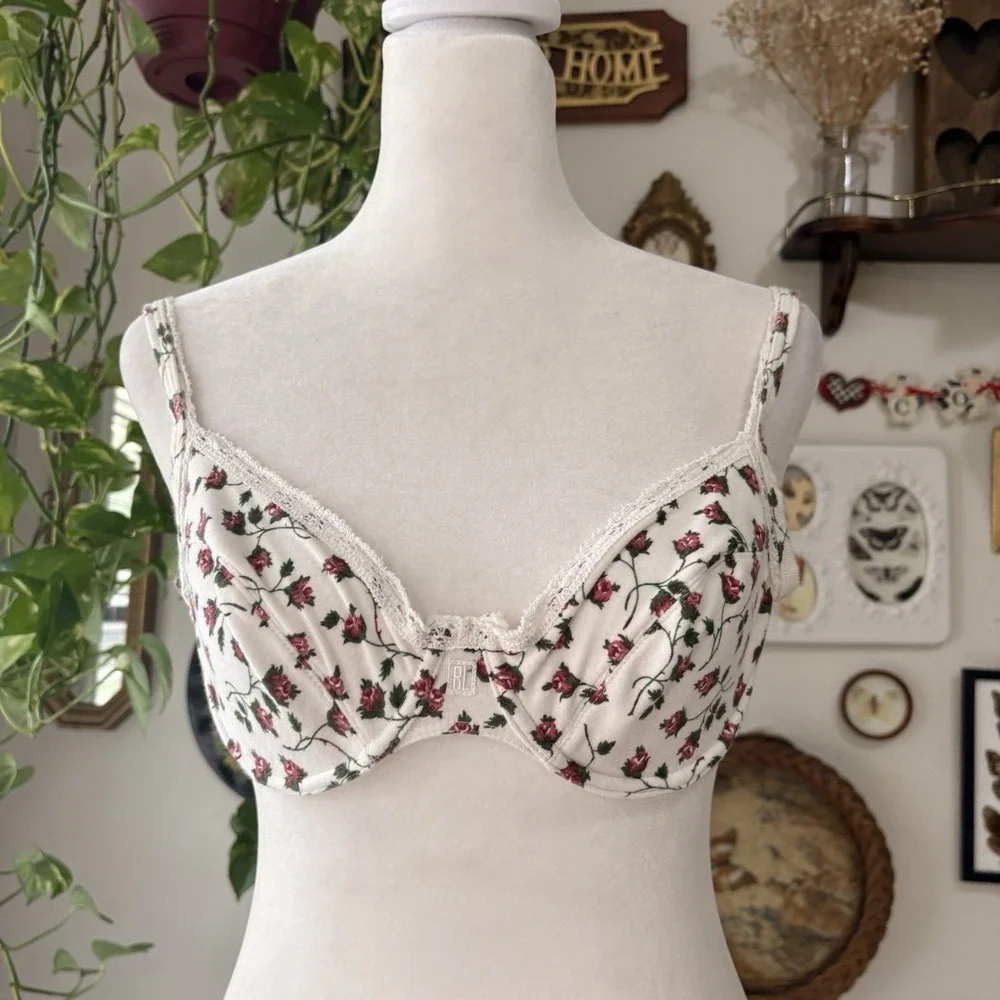 Vtg Y2K Victorias Secret/Ralph‎ Lauren BUNDLE Bras Size 34B/C Dainty Floral